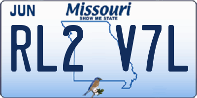 MO license plate RL2V7L