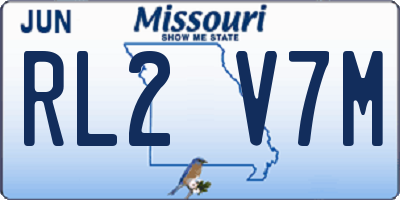 MO license plate RL2V7M
