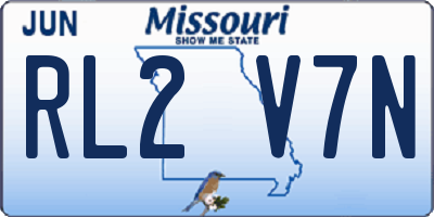 MO license plate RL2V7N