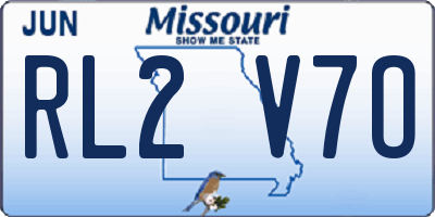 MO license plate RL2V7O
