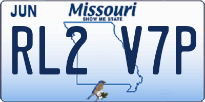 MO license plate RL2V7P