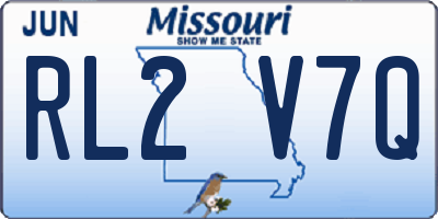 MO license plate RL2V7Q
