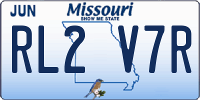 MO license plate RL2V7R