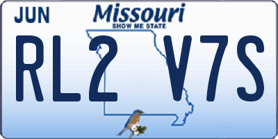 MO license plate RL2V7S