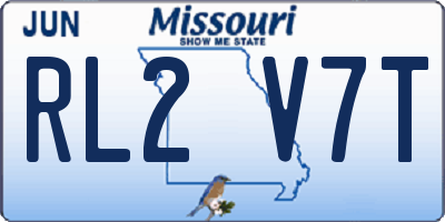 MO license plate RL2V7T