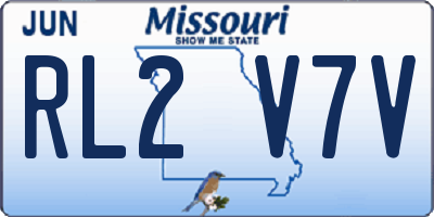 MO license plate RL2V7V