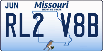 MO license plate RL2V8B