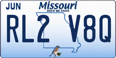 MO license plate RL2V8Q
