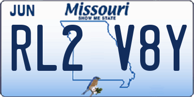MO license plate RL2V8Y