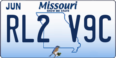 MO license plate RL2V9C