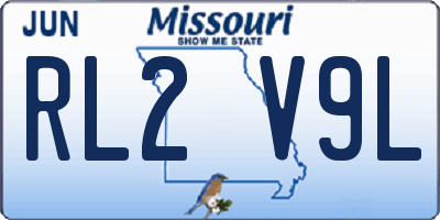 MO license plate RL2V9L