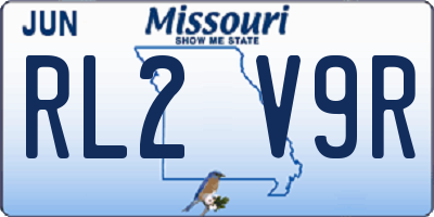 MO license plate RL2V9R