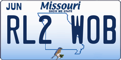 MO license plate RL2W0B