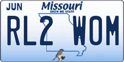 MO license plate RL2W0M