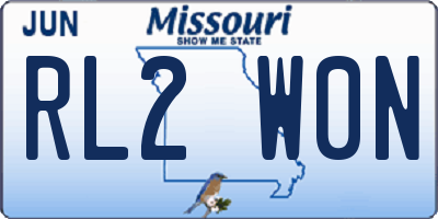 MO license plate RL2W0N