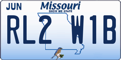 MO license plate RL2W1B