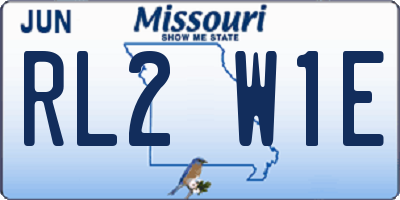 MO license plate RL2W1E
