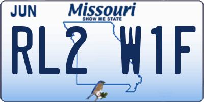 MO license plate RL2W1F