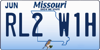 MO license plate RL2W1H