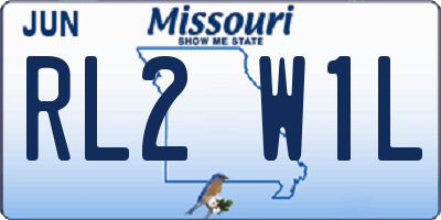 MO license plate RL2W1L