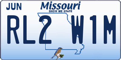 MO license plate RL2W1M