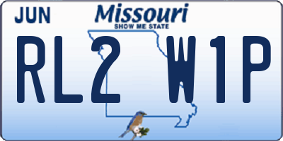 MO license plate RL2W1P