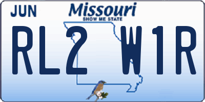 MO license plate RL2W1R
