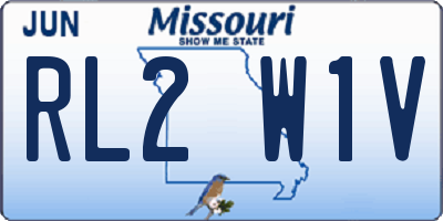 MO license plate RL2W1V