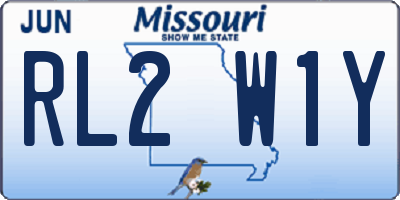 MO license plate RL2W1Y