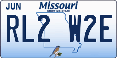 MO license plate RL2W2E