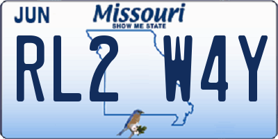 MO license plate RL2W4Y