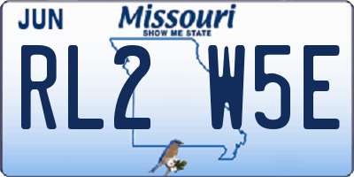 MO license plate RL2W5E