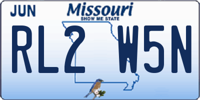 MO license plate RL2W5N