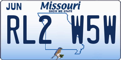 MO license plate RL2W5W