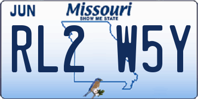 MO license plate RL2W5Y