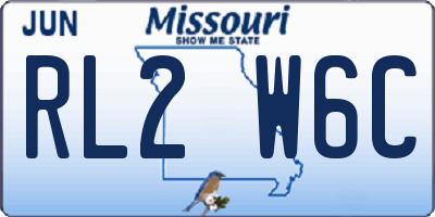 MO license plate RL2W6C