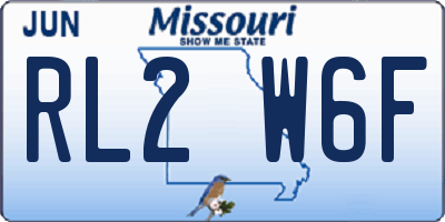 MO license plate RL2W6F