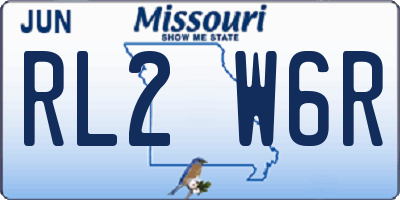 MO license plate RL2W6R
