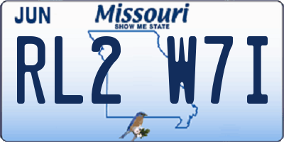MO license plate RL2W7I