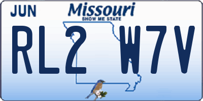 MO license plate RL2W7V