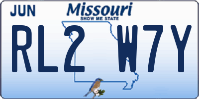 MO license plate RL2W7Y