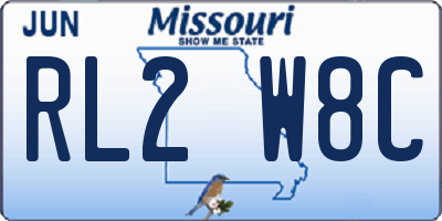 MO license plate RL2W8C
