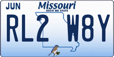MO license plate RL2W8Y