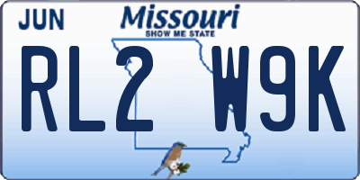 MO license plate RL2W9K