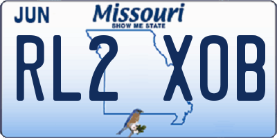 MO license plate RL2X0B