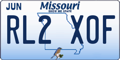 MO license plate RL2X0F