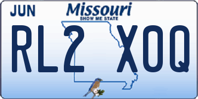 MO license plate RL2X0Q