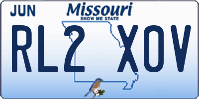 MO license plate RL2X0V
