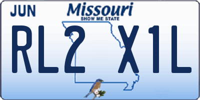 MO license plate RL2X1L