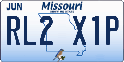 MO license plate RL2X1P